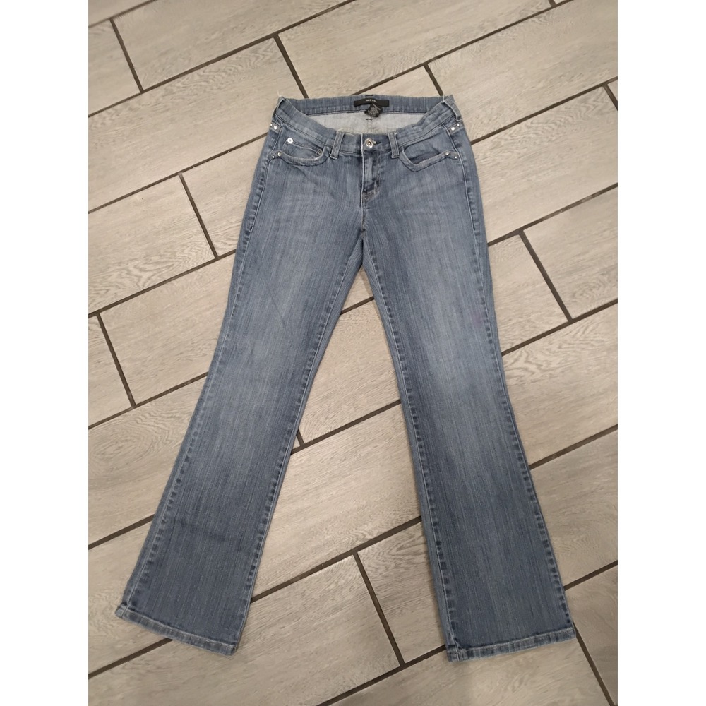 NOIR Jeans Womens Blue Wash Bootcut Embellished Pockets Denim Pants Size 25